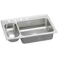  Gourmet Stainless Steel Double Bowl Kitchen Sink - Lustertone