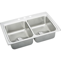 Lustertone Stainless Steel Double Bowl Kitchen Sink - Stainless Steel