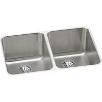  Lustertone Stainless Steel Undermount - Double Bowl Kitchen Sink - Stainless Steel