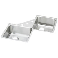  Lustertone Stainless Steel Undermount - Double Bowl Kitchen Sink - Stainless Steel