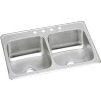  Celebrity Stainless Steel Double Bowl Kitchen Sink - Brushed Satin