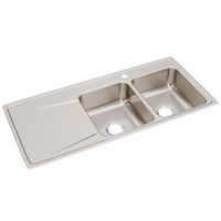  Lustertone Stainless Steel Double Bowl Kitchen Sink - Lustrous Satin