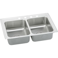  Lustertone Stainless Steel Double Bowl Kitchen Sink - Stainless Steel