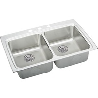  Dayton Stainless Steel Double Bowl Kitchen Sink - Stainless Steel