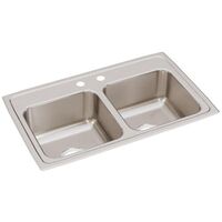  Lustertone Stainless Steel Double Bowl Kitchen Sink - Lustrous Satin