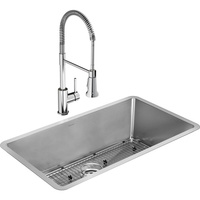  Crosstown Stainless Steel Undermount - Single Bowl Kitchen Sink - Stainless Steel