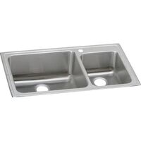  Gourmet Stainless Steel Double Bowl Kitchen Sink - Lustertone