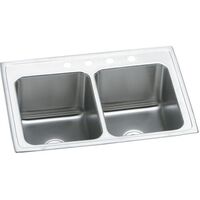  Lustertone Stainless Steel Double Bowl Kitchen Sink - Lustrous Satin