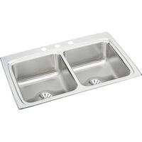  Lustertone Stainless Steel Double Bowl Kitchen Sink - Lustrous Satin