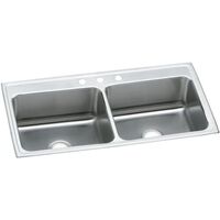  Lustertone Stainless Steel Double Bowl Kitchen Sink - Lustrous Satin