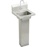  Wall Hung Bathroom Sink - Brushed Satin