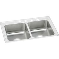  Lustertone Stainless Steel Double Bowl Kitchen Sink - Lustrous Satin