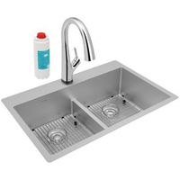 Double Bowl Kitchen Sink 33 in x 22 in Double Bowl Kitchen Sink 33 in x 22 in