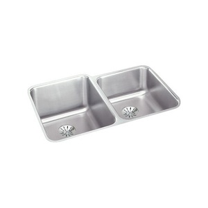 EELUHAD312045RPD Lustertone Stainless Steel Undermount - Double Bowl Kitchen Sink - Stainless Steel EELUHAD312045RPD Lustertone Stainless Steel Undermount - Double Bowl Kitchen Sink - Stainless Steel