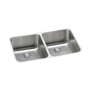 EELUH311810PD Lustertone Stainless Steel Undermount - Double Bowl Kitchen Sink - Stainless Steel EELUH311810PD Lustertone Stainless Steel Undermount - Double Bowl Kitchen Sink - Stainless Steel