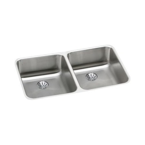 EELUH3118PD Lustertone Stainless Steel Undermount - Double Bowl Kitchen Sink - Stainless Steel EELUH3118PD Lustertone Stainless Steel Undermount - Double Bowl Kitchen Sink - Stainless Steel
