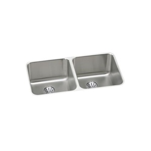 EELUH3220PD Lustertone Stainless Steel Undermount - Double Bowl Kitchen Sink - Stainless Steel EELUH3220PD Lustertone Stainless Steel Undermount - Double Bowl Kitchen Sink - Stainless Steel