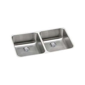 EELUHAD311850PD Lustertone Stainless Steel Undermount - Double Bowl Kitchen Sink - Stainless Steel