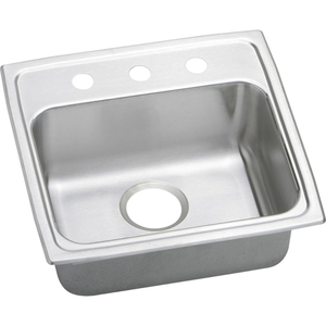 ELRADQ191965MR2 Lustertone Stainless Steel Single Bowl Kitchen Sink - Lustrous Satin