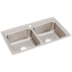 ELR33191 Lustertone Stainless Steel Double Bowl Kitchen Sink - Lustrous Satin