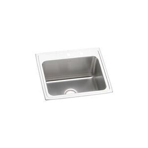 EDLR252110MR2 Lustertone Stainless Steel Single Bowl Kitchen Sink - Lustrous Satin