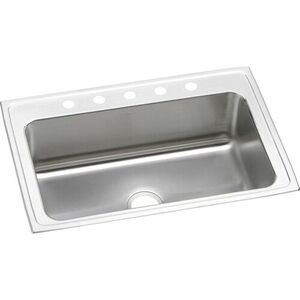 EDLRS3322105 Lustertone Stainless Steel Single Bowl Kitchen Sink - Lustertone