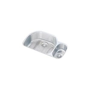 EELUH3221RDBG Lustertone Stainless Steel Undermount - Double Bowl Kitchen Sink - Lustrous Satin