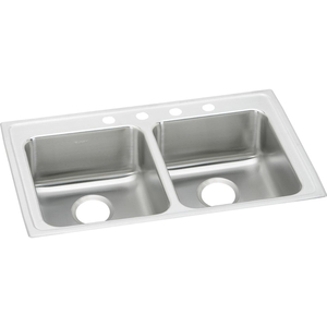 ELRAD3722650 Lustertone Stainless Steel Double Bowl Kitchen Sink - Lustrous Satin ELRAD3722650 Lustertone Stainless Steel Double Bowl Kitchen Sink - Lustrous Satin