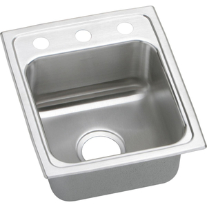 ELRADQ1517600 Lustertone Stainless Steel Single Bowl Kitchen Sink - Lustrous Satin