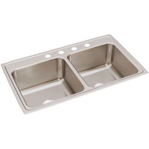 EDLR3722104 Lustertone Stainless Steel Double Bowl Kitchen Sink - Lustrous Satin EDLR3722104 Lustertone Stainless Steel Double Bowl Kitchen Sink - Lustrous Satin