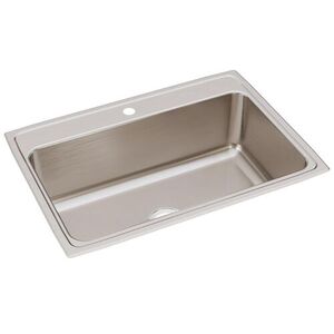 EDLR3122101 Lustertone Stainless Steel Single Bowl Kitchen Sink - Lustrous Satin