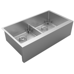 EEFRUFFA3417DBG Crosstown Apron Front / Specialty Sink Kitchen Sink - Stainless Steel