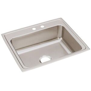 ELR2521MR2 Lustertone Stainless Steel Single Bowl Kitchen Sink - Lustrous Satin