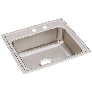 ELR2219MR2 Lustertone Stainless Steel Single Bowl Kitchen Sink - Lustrous Satin