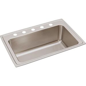 EDLRS3322125 Lustertone Stainless Steel Single Bowl Kitchen Sink - Lustertone