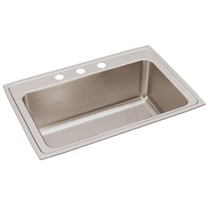 EDLRS3322123 Lustertone Stainless Steel Single Bowl Kitchen Sink - Lustrous Satin