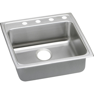 ELRADQ222255MR2 Gourmet Stainless Steel Single Bowl Kitchen Sink - Lustrous Satin