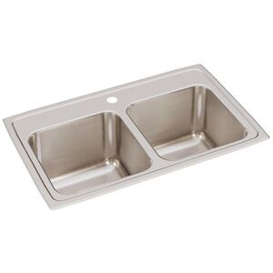 EDLR2918101 Classic Stainless Steel Double Bowl Kitchen Sink - Lustertone