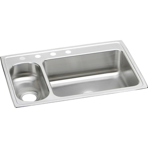 ELMR33220 Gourmet Stainless Steel Double Bowl Kitchen Sink - Lustertone ELMR33220 Gourmet Stainless Steel Double Bowl Kitchen Sink - Lustertone