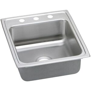 ELRADQ202265MR2 Gourmet Stainless Steel Single Bowl Kitchen Sink - Lustrous Satin