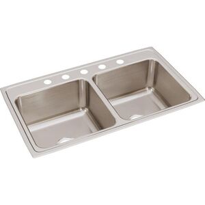 EDLR3722105 Lustertone Stainless Steel Double Bowl Kitchen Sink - Lustertone