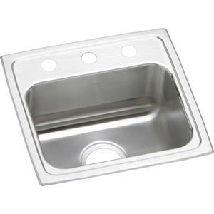 ELRAD1716503 Lustertone Stainless Steel Single Bowl Kitchen Sink - Lustrous Satin