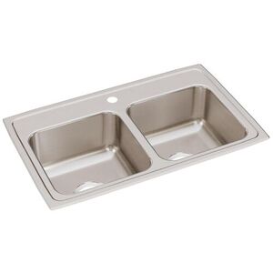 ELR29181 Lustertone Stainless Steel Double Bowl Kitchen Sink - Lustrous Satin