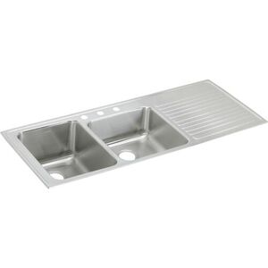 EILGR5422L0 Lustertone Stainless Steel Double Bowl Kitchen Sink - Lustrous Satin