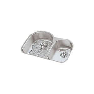 EELUH3119RDBG Lustertone Stainless Steel Undermount - Double Bowl Kitchen Sink - Lustrous Satin