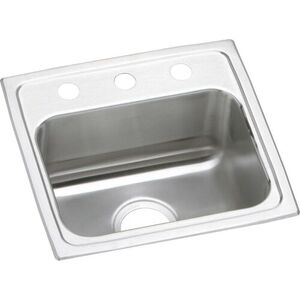 ELR1716OS4 Lustertone Stainless Steel Single Bowl Kitchen Sink - Lustrous Satin