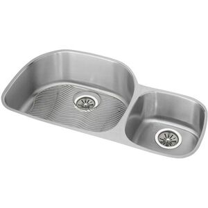 EELUH362110RDBG Lustertone Stainless Steel Undermount - Double Bowl Kitchen Sink - Lustrous Satin