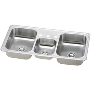 ECMR43223 Celebrity Triple Bowl Sink Kitchen Sink - Stainless Steel