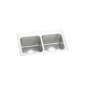 EDLR3319105 Lustertone Stainless Steel Double Bowl Kitchen Sink - Lustrous Satin