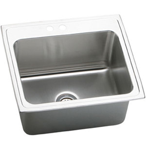 EDLR2522101 Lustertone Stainless Steel Single Bowl Kitchen Sink - Stainless Steel